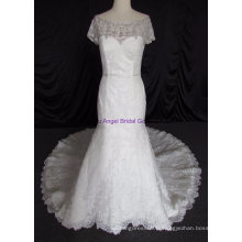 Beautiful Sweetheart Lace Appliqued Crystal Robes de mariée